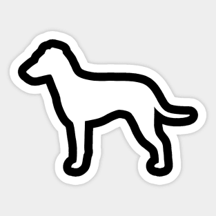 Manchester Terrier Silhouette with Natural Ears Sticker